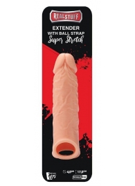Телесная насадка EXTENDER WITH BALL STRAP 6.5 - 17 см. - Dream Toys - в Ангарске купить с доставкой