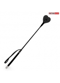 Черный стек с наконечником-сердечком - 54 см. - Notabu - купить с доставкой в Ангарске