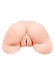 Телесная вибровагина Julie с 2 рабочими отверстиями - Baile - в Ангарске купить с доставкой