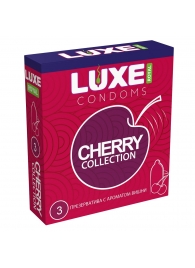 Презервативы с ароматом вишни LUXE Royal Cherry Collection - 3 шт. - Luxe - купить с доставкой в Ангарске