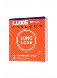 Презервативы с продлевающим эффектом LUXE Royal Long Love - 3 шт. - Luxe - купить с доставкой в Ангарске