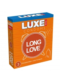 Презервативы с продлевающим эффектом LUXE Royal Long Love - 3 шт. - Luxe - купить с доставкой в Ангарске