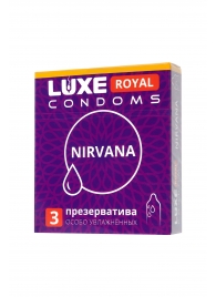 Презервативы с увеличенным количеством смазки LUXE Royal Nirvana - 3 шт. - Luxe - купить с доставкой в Ангарске