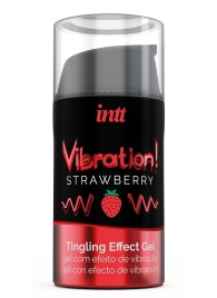 Жидкий интимный гель с эффектом вибрации Vibration! Strawberry - 15 мл. - INTT - купить с доставкой в Ангарске