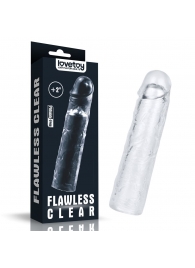 Прозрачная насадка-удлинитель Flawless Clear Penis Sleeve Add 2 - 19 см. - Lovetoy - в Ангарске купить с доставкой