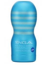 Мастурбатор с охлаждающей смазкой TENGA Original Vacuum Cup Cool - Tenga - в Ангарске купить с доставкой