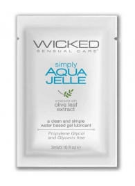 Гель-лубрикант Simply Aqua Jelle - 3 мл. - Wicked - купить с доставкой в Ангарске