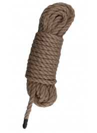 Пеньковая веревка для связывания Hemp Rope - 5 м. - Easy toys - купить с доставкой в Ангарске