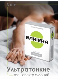 Ультратонкие презервативы Bariera Ultra Thin - 3 шт. - Bariera - купить с доставкой в Ангарске