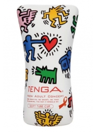 Мастурбатор-туба Keith Haring Soft Tube CUP - Tenga - в Ангарске купить с доставкой