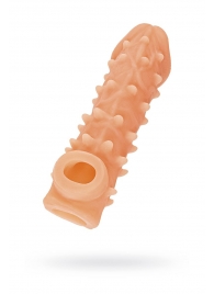 Телесная закрытая насадка с пупырышками Cock Sleeve Size S - 13,8 см. - KOKOS - в Ангарске купить с доставкой