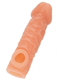 Телесная закрытая насадка с шершавой головкой Cock Sleeve Size S - 13,8 см. - KOKOS - в Ангарске купить с доставкой