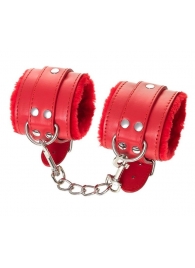 Красные наручники Anonymo из искусственной кожи - ToyFa - купить с доставкой в Ангарске