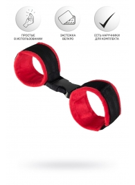 Красно-черные велюровые оковы Anonymo - ToyFa - купить с доставкой в Ангарске