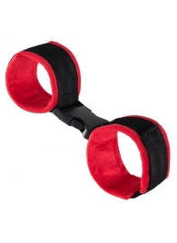 Красно-черные велюровые оковы Anonymo - ToyFa - купить с доставкой в Ангарске