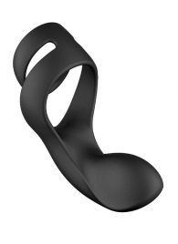 Черное эрекционное кольцо Benedict для стимуляции промежности - Svakom - в Ангарске купить с доставкой