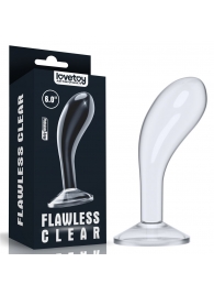 Прозрачный стимулятор простаты Flawless Clear Prostate Plug - 15 см. - Lovetoy - в Ангарске купить с доставкой