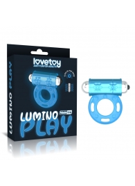 Голубое, светящееся в темноте эрекционное виброкольцо Lumino Play Vibrating Penis Ring - Lovetoy - в Ангарске купить с доставкой