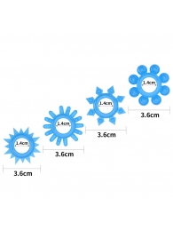 Набор из 4 голубых, светящихся в темноте эрекционных колец Lumino Play - Lovetoy - в Ангарске купить с доставкой