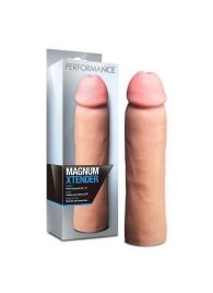 Телесная фаллическая насадка на пенис Magnum Xtender - 23 см. - Blush Novelties - в Ангарске купить с доставкой