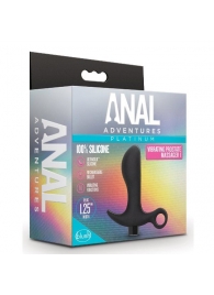 Черный анальный вибратор Silicone Vibrating Prostate Massager 01 - 10,8 см. - Blush Novelties - в Ангарске купить с доставкой