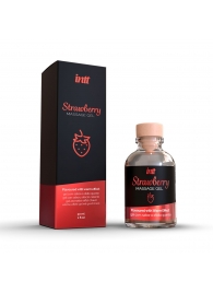 Массажный гель с ароматом клубники Strawberry - 30 мл. - INTT - купить с доставкой в Ангарске