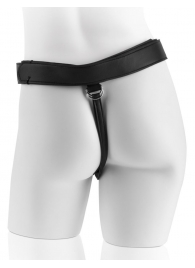 Страпон с телесной насадкой 7  Uncut with Strap on Harness - 18 см. - Pipedream - купить с доставкой в Ангарске