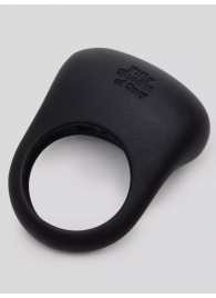 Черное эрекционное виброкольцо Sensation Rechargeable Vibrating Love Ring - Fifty Shades of Grey - в Ангарске купить с доставкой