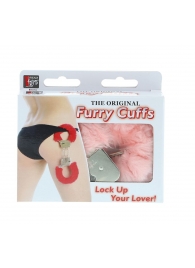 Металлические наручники с розовой меховой опушкой METAL HANDCUFF WITH PLUSH PINK - Dream Toys - купить с доставкой в Ангарске