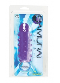 Закрытая фиолетовая насадка с пупырышками SAMURAI PENIS SLEEVE PURPLE - 14,5 см. - NMC - в Ангарске купить с доставкой