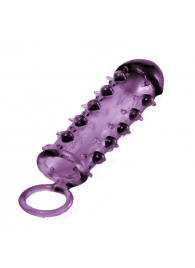 Закрытая фиолетовая насадка с пупырышками SAMURAI PENIS SLEEVE PURPLE - 14,5 см. - NMC - в Ангарске купить с доставкой