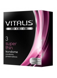 Ультратонкие презервативы VITALIS PREMIUM super thin - 3 шт. - Vitalis - купить с доставкой в Ангарске