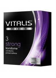 Презервативы с утолщенной стенкой VITALIS PREMIUM strong - 3 шт. - Vitalis - купить с доставкой в Ангарске