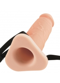 Телесный реалистичный фаллоимитатор с полостью Silicone Hollow Extension - 20 см. - Pipedream - купить с доставкой в Ангарске