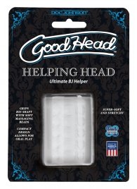 Прозрачный мастурбатор HELPING HEAD - Doc Johnson - в Ангарске купить с доставкой
