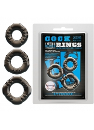 Набор из 3 эластичных дымчатых эрекционных колец - Baile - в Ангарске купить с доставкой