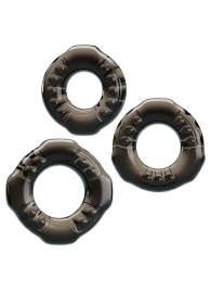 Набор из 3 эластичных дымчатых эрекционных колец - Baile - в Ангарске купить с доставкой