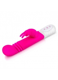 Розовый массажер для G-точки Slim Shaft thrusting G-spot Rabbit - 23 см. - Rabbit Essentials