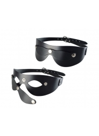 Черная кожаная маска  Новичок - Sitabella - купить с доставкой в Ангарске