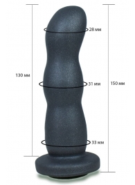 Черная анальная рельефная насадка-фаллоимитатор - 15 см. - LOVETOY (А-Полимер) - купить с доставкой в Ангарске