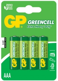 Батарейки солевые GP GreenCell AAA/R03G - 4 шт. - Элементы питания - купить с доставкой в Ангарске