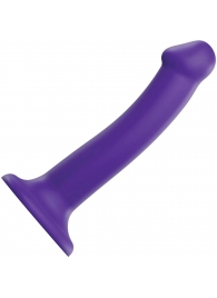 Фиолетовый фаллоимитатор-насадка Strap-On-Me Dildo Dual Density size M - 18 см. - Strap-on-me - купить с доставкой в Ангарске