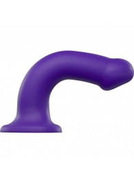 Фиолетовый фаллоимитатор-насадка Strap-On-Me Dildo Dual Density size L - 19 см. - Strap-on-me - купить с доставкой в Ангарске