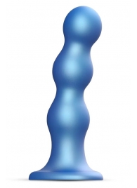 Голубая насадка Strap-On-Me Dildo Plug Balls size S - Strap-on-me - купить с доставкой в Ангарске