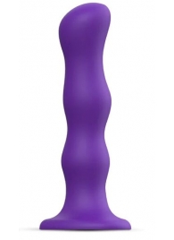 Фиолетовая насадка Strap-On-Me Dildo Geisha Balls size M - Strap-on-me - купить с доставкой в Ангарске