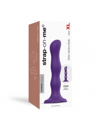 Фиолетовая насадка Strap-On-Me Dildo Geisha Balls size XL - Strap-on-me - купить с доставкой в Ангарске