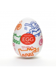 Мастурбатор-яйцо Keith Haring EGG STREET - Tenga - в Ангарске купить с доставкой