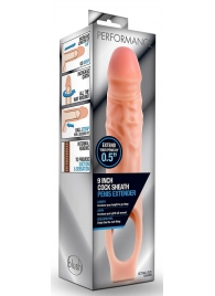 Телесная насадка на пенис 9 Inch Cock Sheath Extender - 22,2 см. - Blush Novelties - в Ангарске купить с доставкой