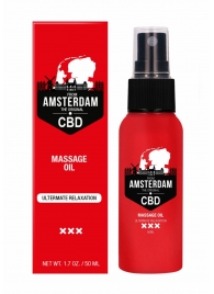 Стимулирующее массажное масло CBD from Amsterdam Massage Oil - 50 мл. - Shots Media BV - купить с доставкой в Ангарске