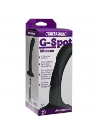 Черная изогнутая насадка Vac-U-Lock G-Spot - 16,5 см. - Doc Johnson - купить с доставкой в Ангарске